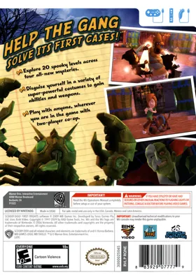 Scooby-Doo! First Frights box cover back